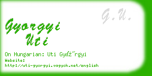 gyorgyi uti business card